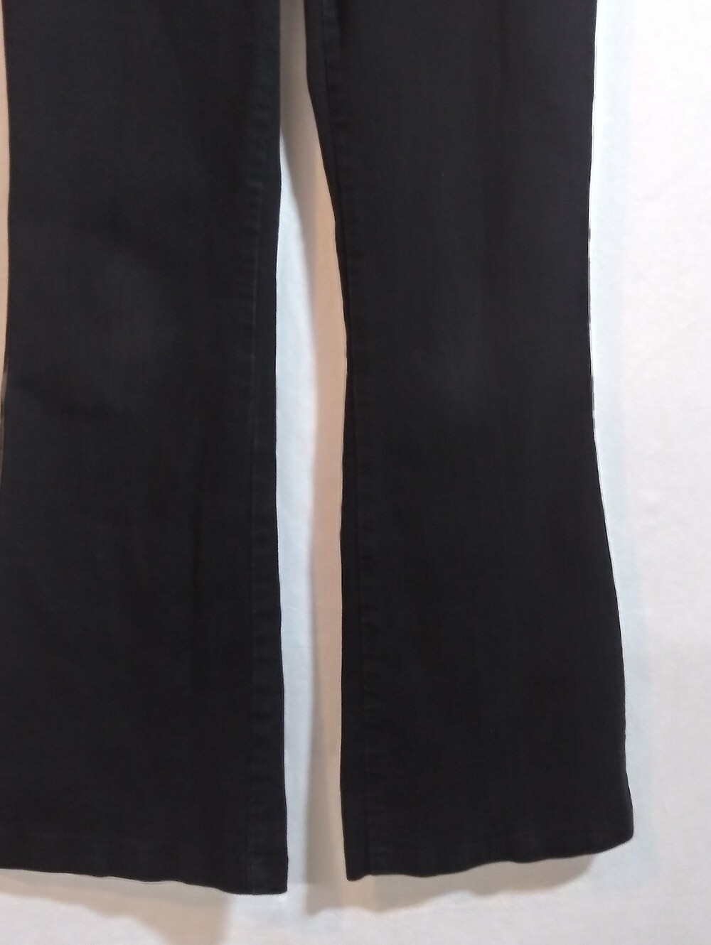 SPANX Black Wash Pull On Flare Jeans Stretchy Petite Size M - Picture 3 of 8